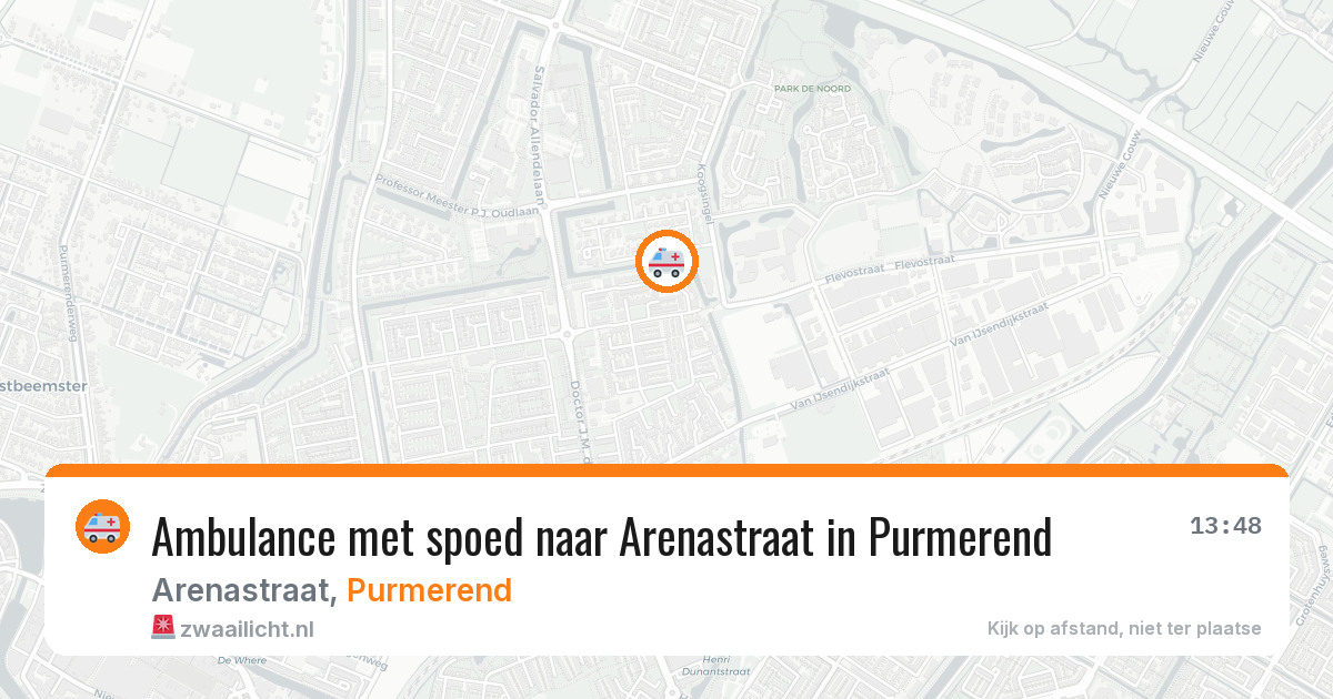 Ambulance met spoed naar Arenastraat in Purmerend — 25 jan 2026