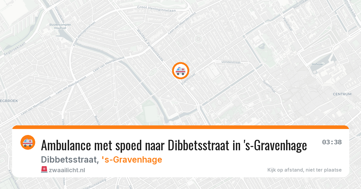 Ambulance met spoed naar Dibbetsstraat in 's-Gravenhage — 4 aug 2026