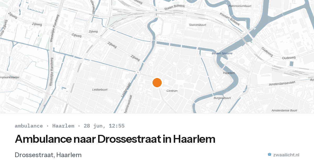 Ambulance naar Drossestraat in Haarlem — 28 jun 2026