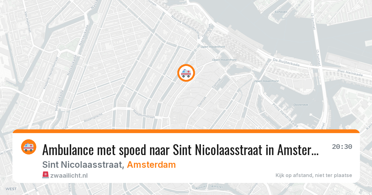 Ambulance met spoed naar Sint Nicolaasstraat in Amsterdam — 1 aug 2026