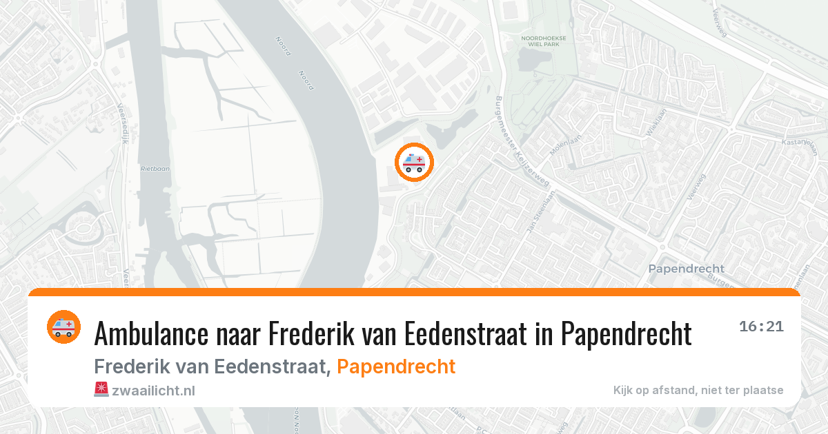 Ambulance naar Frederik van Eedenstraat in Papendrecht — 6 jul 2026