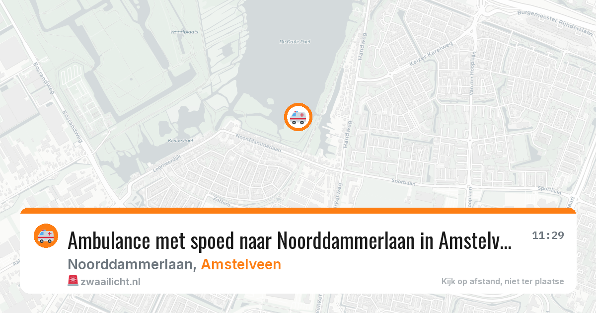Ambulance met spoed naar Noorddammerlaan in Amstelveen — 31 jul 2026