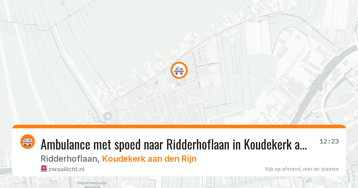 Ambulance met spoed naar Ridderhoflaan in Koudekerk aan den Rijn — 8 jun 2026