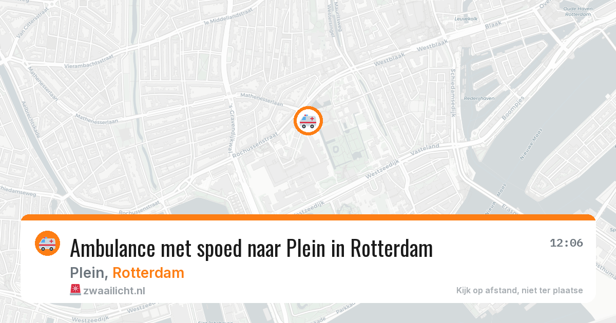 Ambulance met spoed naar Plein in Rotterdam — 17 apr 2026