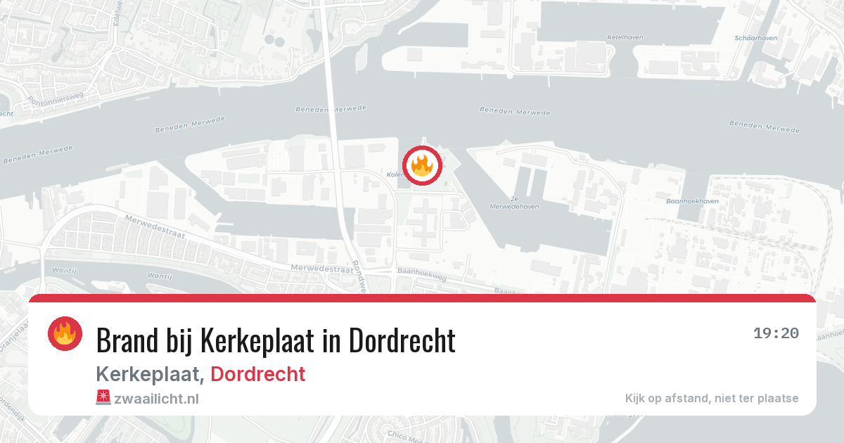 Brand bij Kerkeplaat in Dordrecht — 14 mrt 2026