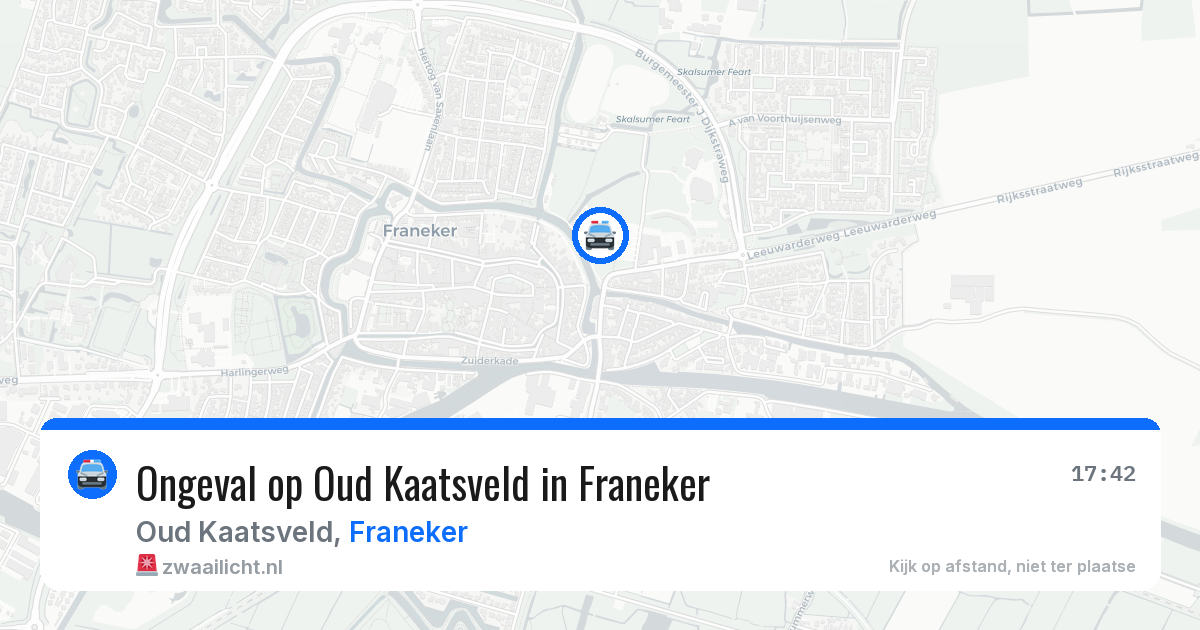 Ongeval op Oud Kaatsveld in Franeker — 19 apr 2026