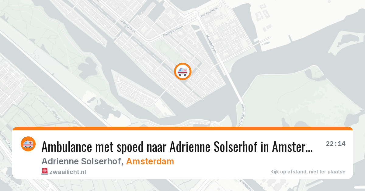 Ambulance met spoed naar Adrienne Solserhof in Amsterdam — 31 mei 2026