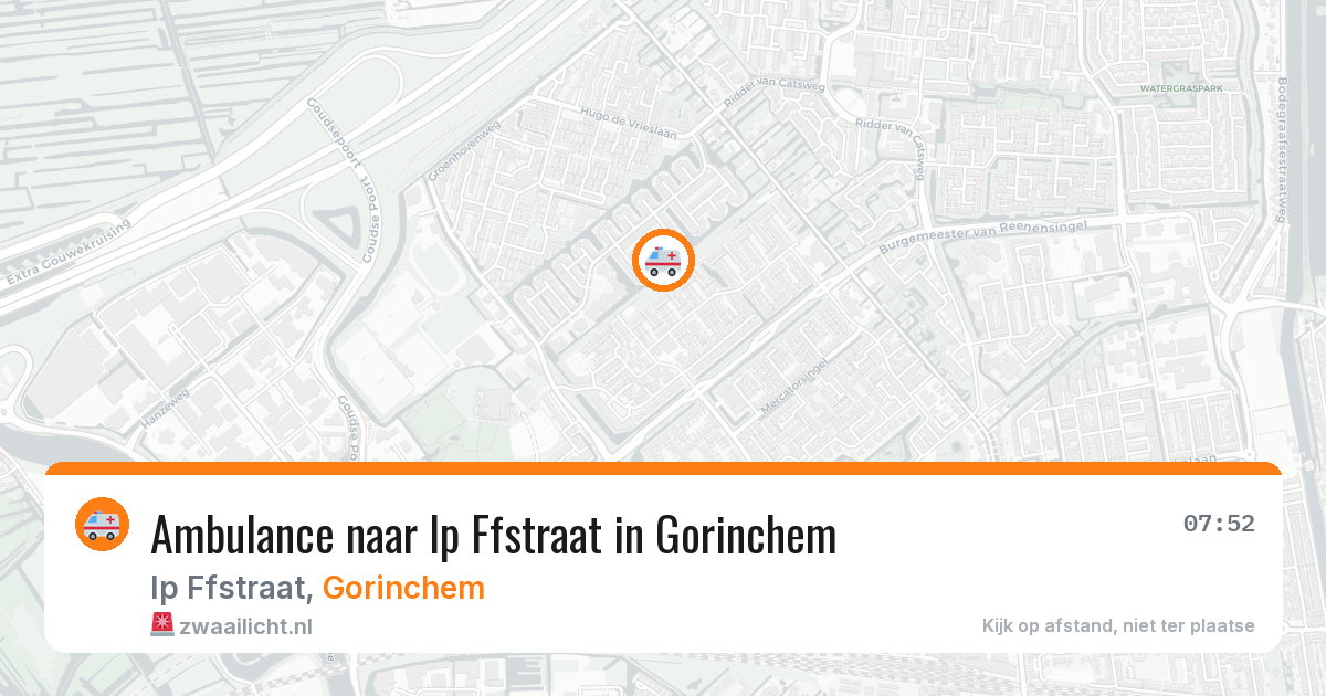 Ambulance naar Ip Ffstraat in Gorinchem — 19 apr 2026
