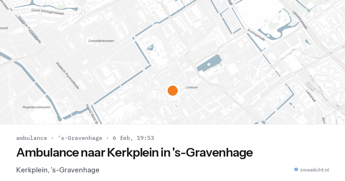 Ambulance naar Kerkplein in 's-Gravenhage — 6 feb 2026
