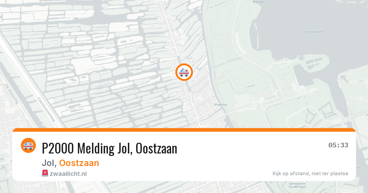 P2000 Melding Jol, Oostzaan — 28 feb 2026