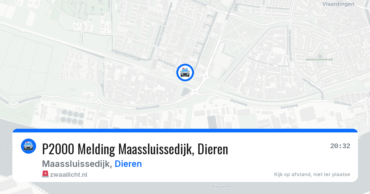 P2000 Melding Maassluissedijk, Dieren — 4 aug 2026