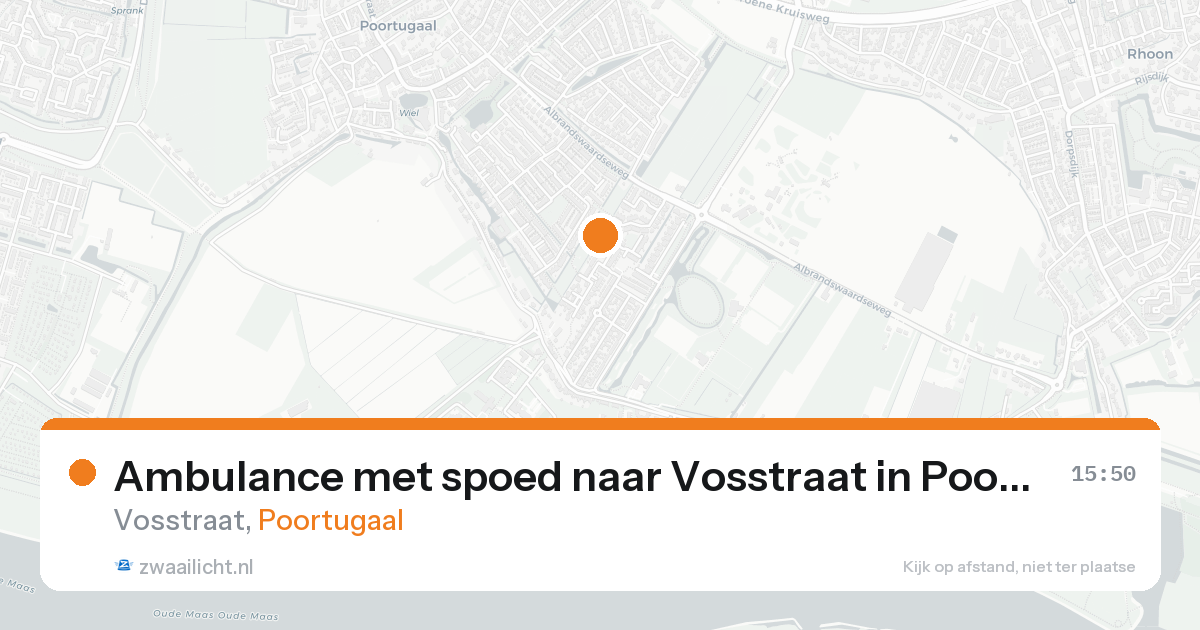 Ambulance met spoed naar Vosstraat in Poortugaal — 16 aug 2026