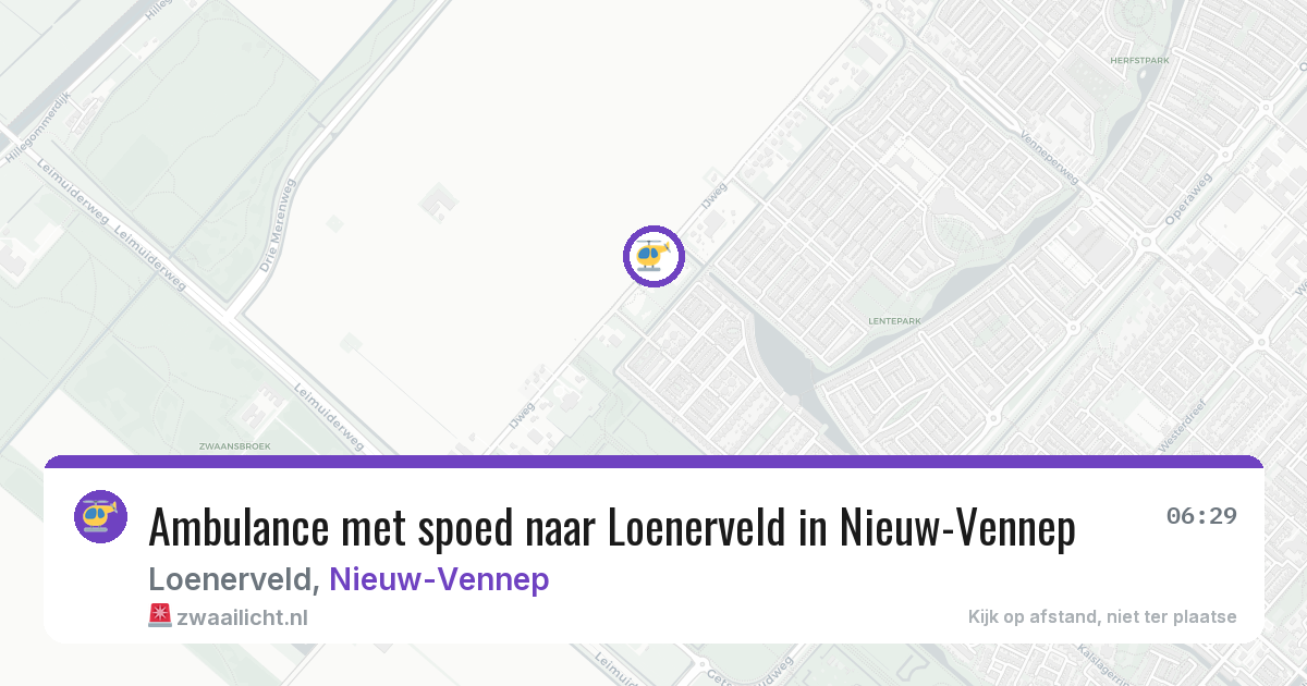 Ambulance met spoed naar Loenerveld in Nieuw-Vennep — 14 feb 2026