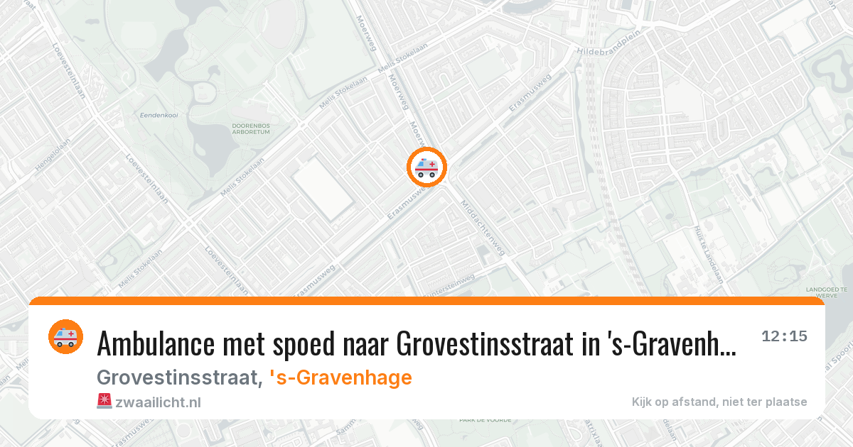 Ambulance met spoed naar Grovestinsstraat in 's-Gravenhage — 23 mei 2026