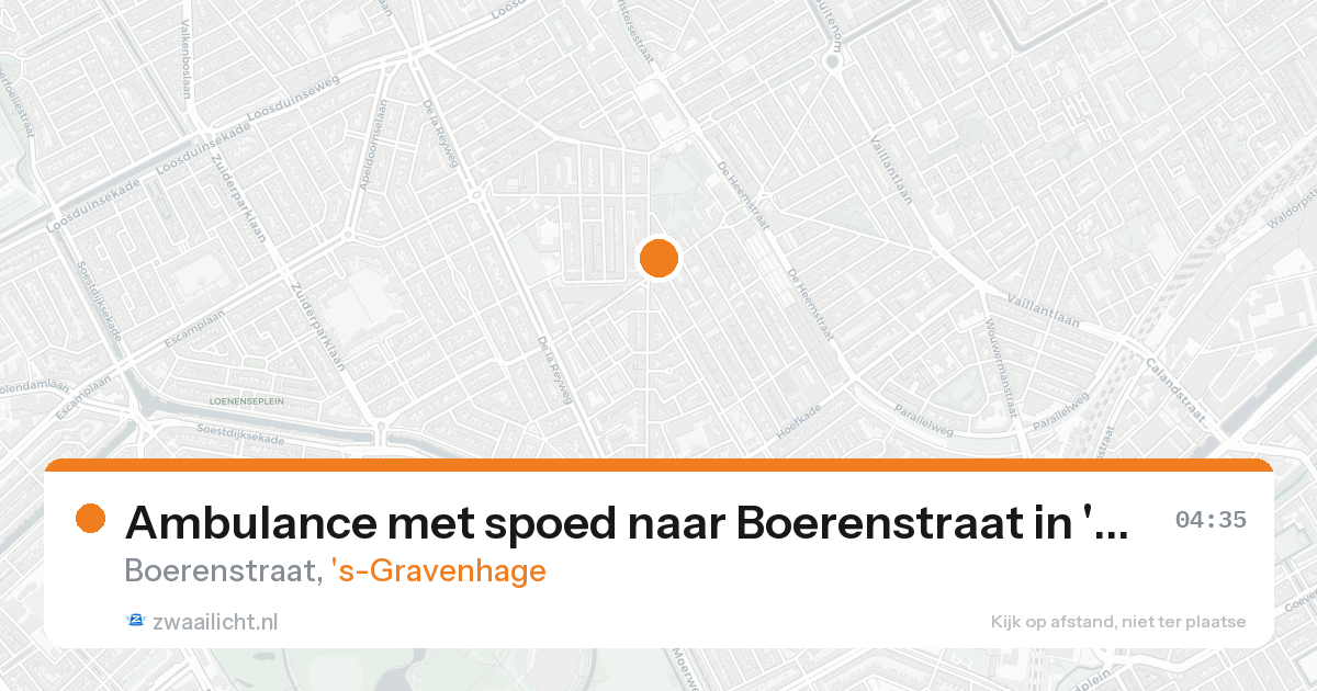 Ambulance met spoed naar Boerenstraat in 's-Gravenhage — 8 feb 2026