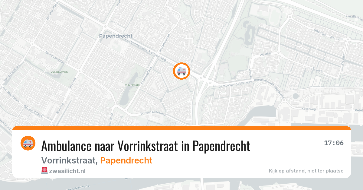 Ambulance naar Vorrinkstraat in Papendrecht — 7 mei 2026
