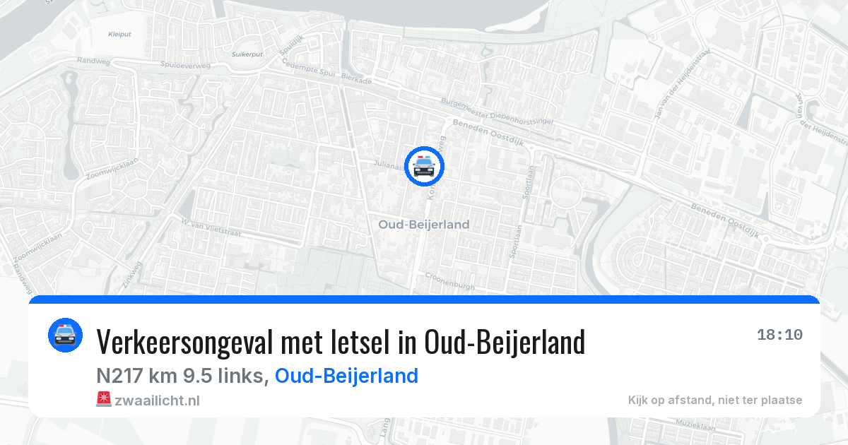 Verkeersongeval met letsel in Oud-Beijerland — 11 feb 2026