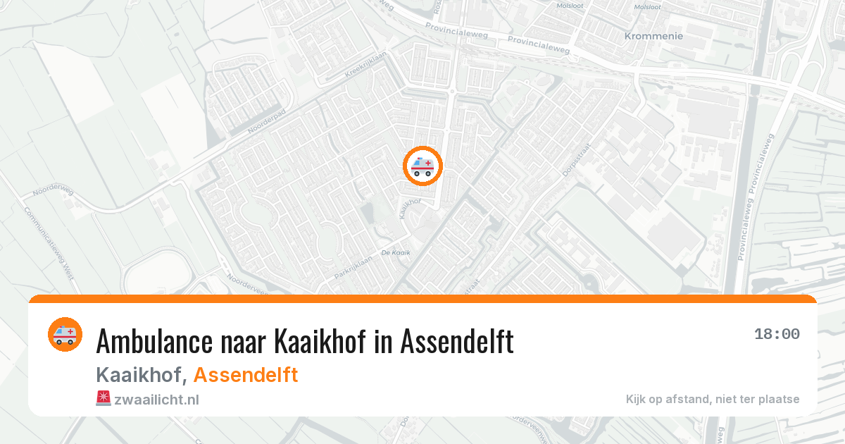Ambulance naar Kaaikhof in Assendelft — 6 aug 2026