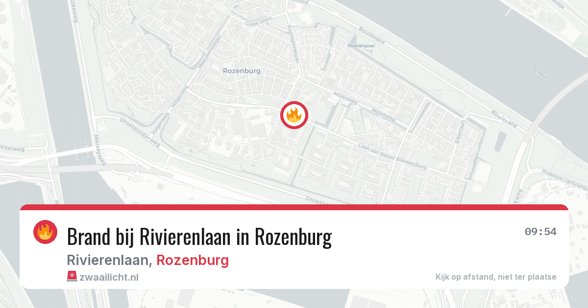 Brand bij Rivierenlaan in Rozenburg — 2 mei 2026