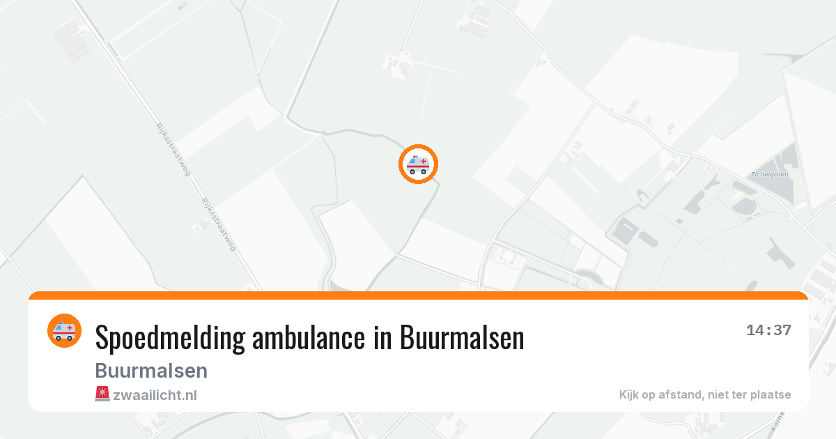 Spoedmelding ambulance in Buurmalsen — 29 jul 2026