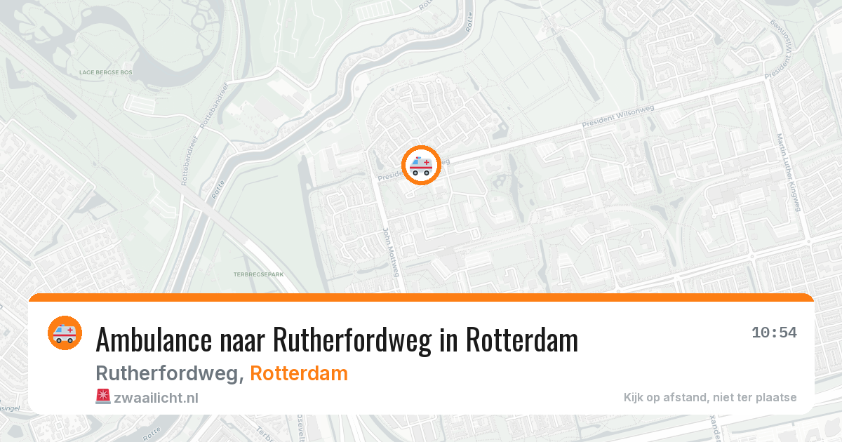 Ambulance naar Rutherfordweg in Rotterdam — 20 jun 2026