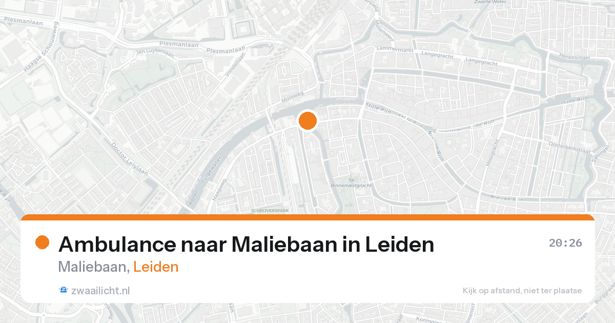 Ambulance naar Maliebaan in Leiden — 23 aug 2026
