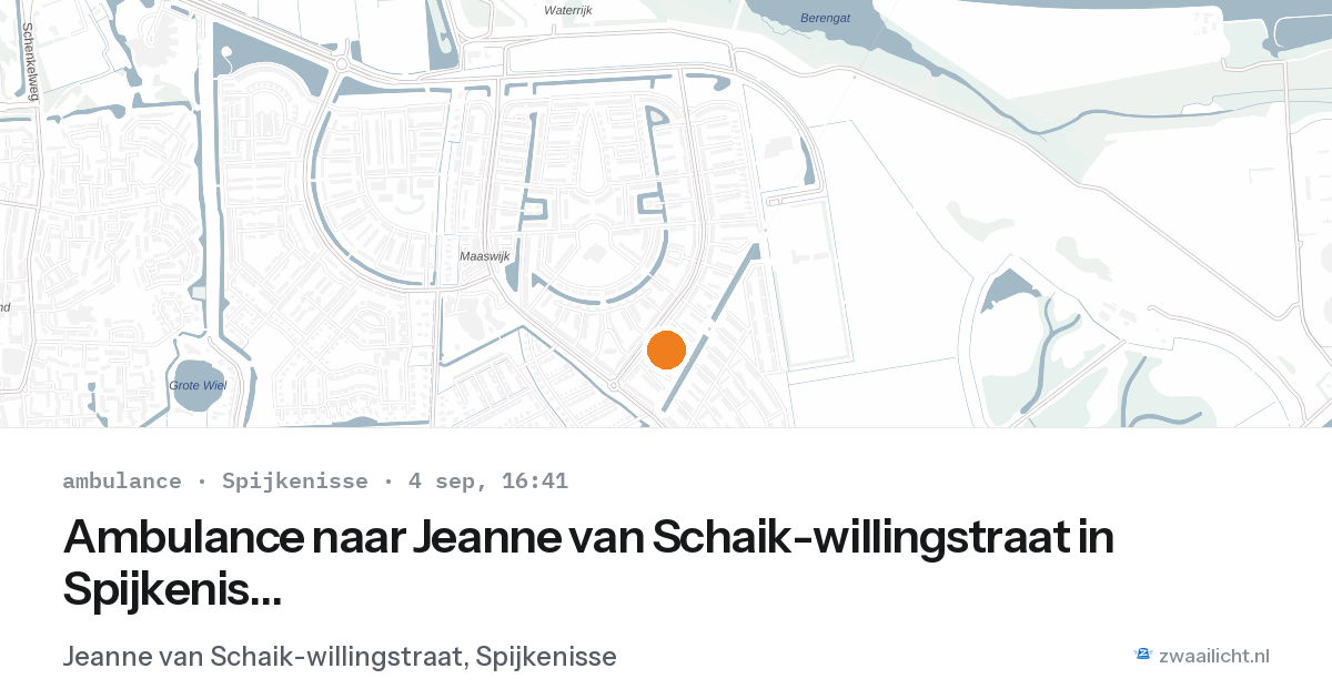 Ambulance naar Jeanne van Schaik-willingstraat in Spijkenisse — 4 sep 2026