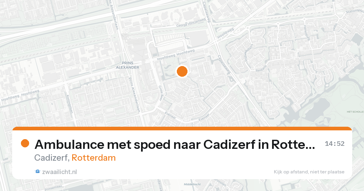Ambulance met spoed naar Cadizerf in Rotterdam — 19 aug 2026