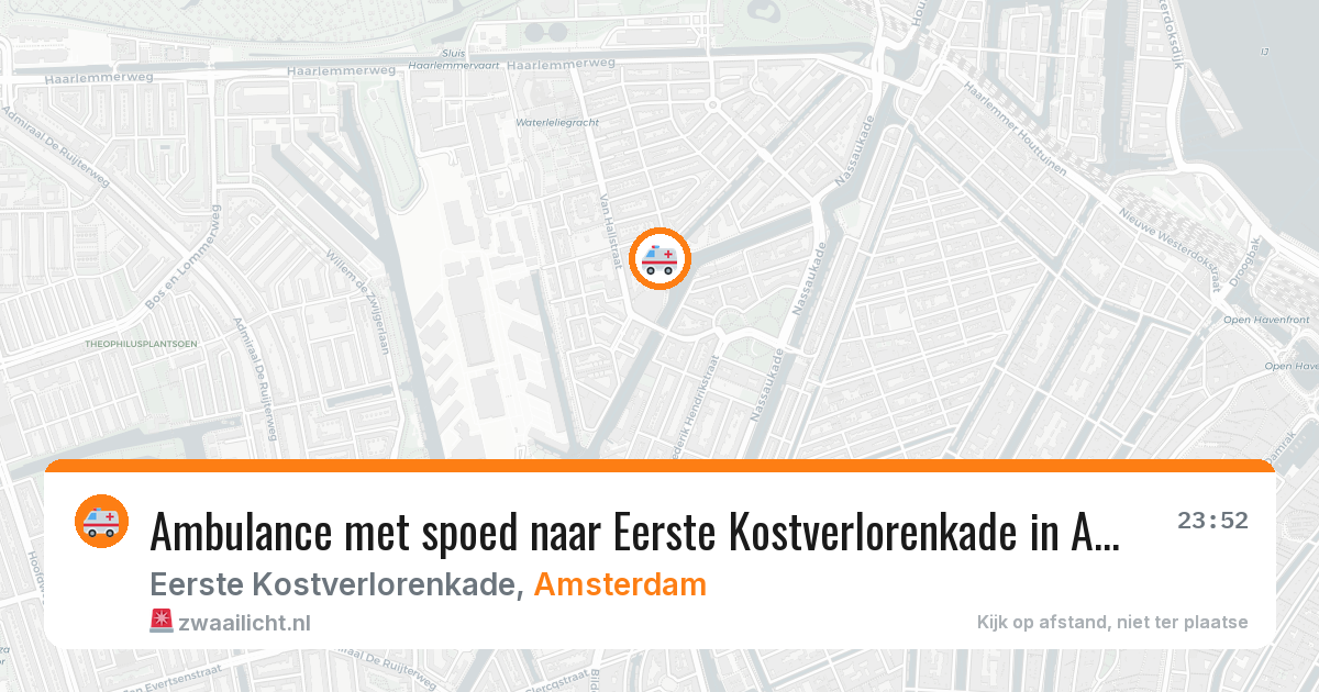 Ambulance met spoed naar Eerste Kostverlorenkade in Amsterdam — 29 mei 2026