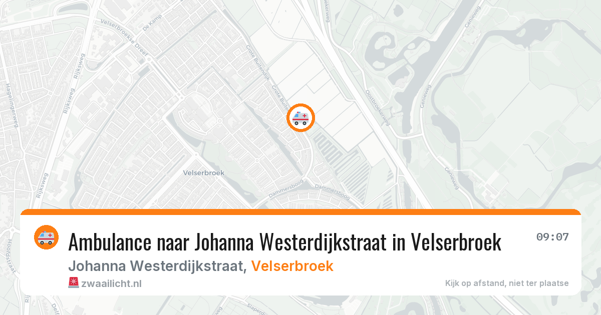 Ambulance naar Johanna Westerdijkstraat in Velserbroek — 2 jul 2026