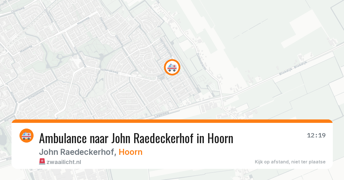 Ambulance naar John Raedeckerhof in Hoorn — 17 jan 2026
