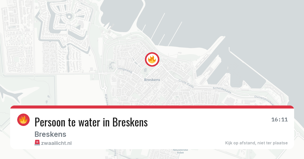 Persoon te water in Breskens — 11 jul 2026
