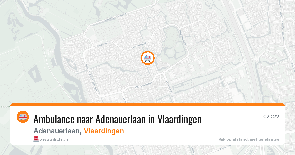 Ambulance naar Adenauerlaan in Vlaardingen — 7 aug 2026