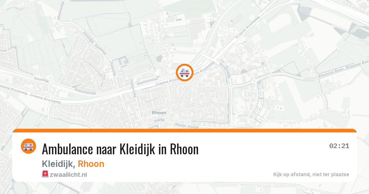 Ambulance naar Kleidijk in Rhoon — 20 jul 2026
