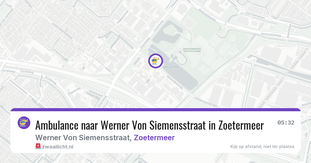 Ambulance naar Werner Von Siemensstraat in Zoetermeer — 15 apr 2026
