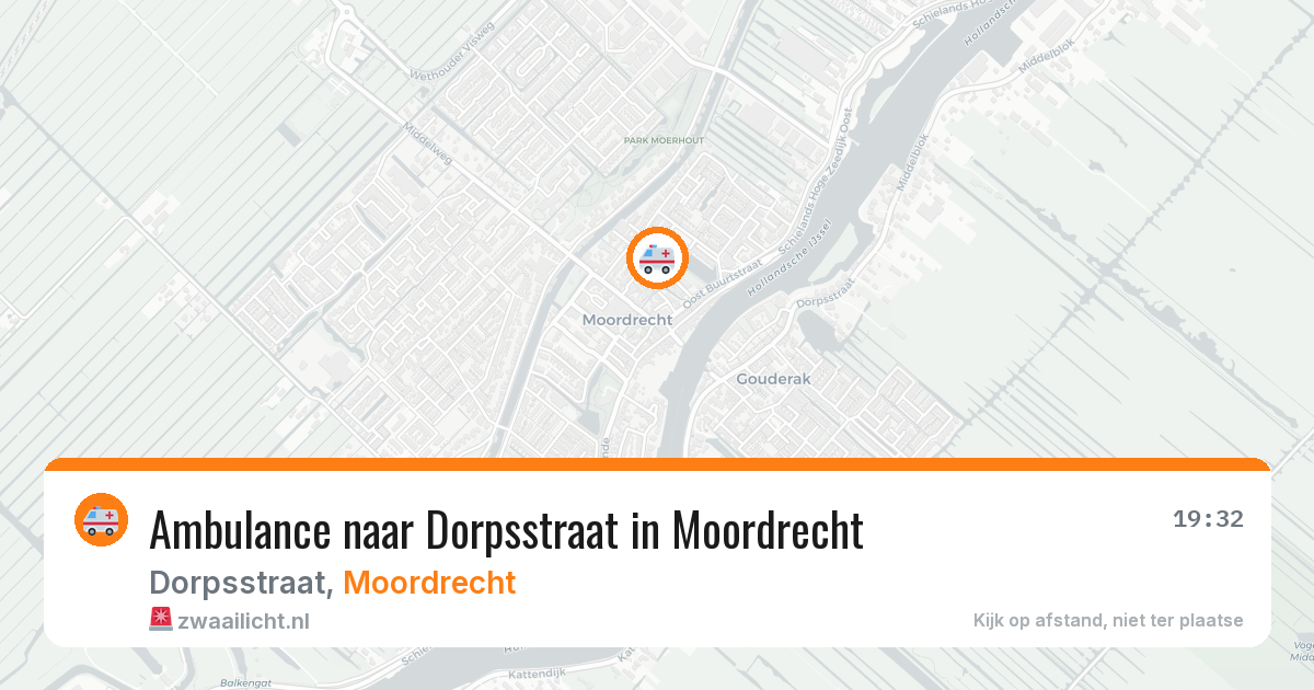 Ambulance naar Dorpsstraat in Moordrecht — 27 jul 2026