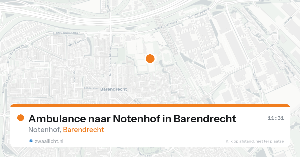 Ambulance naar Notenhof in Barendrecht — 28 mei 2026