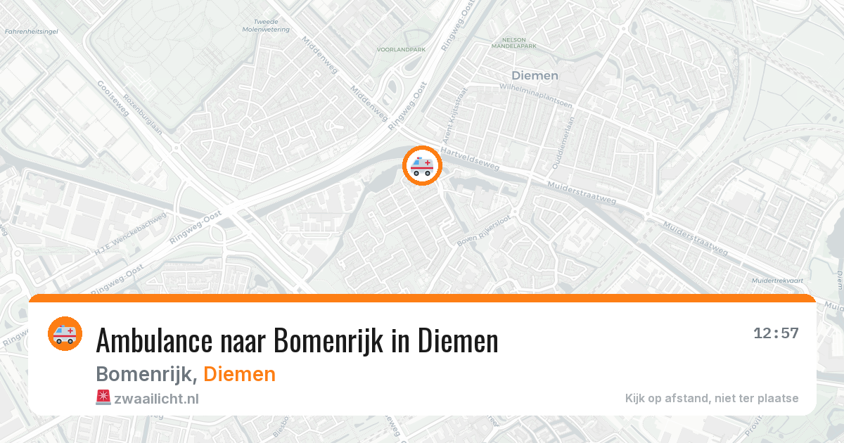 Ambulance naar Bomenrijk in Diemen — 5 aug 2026
