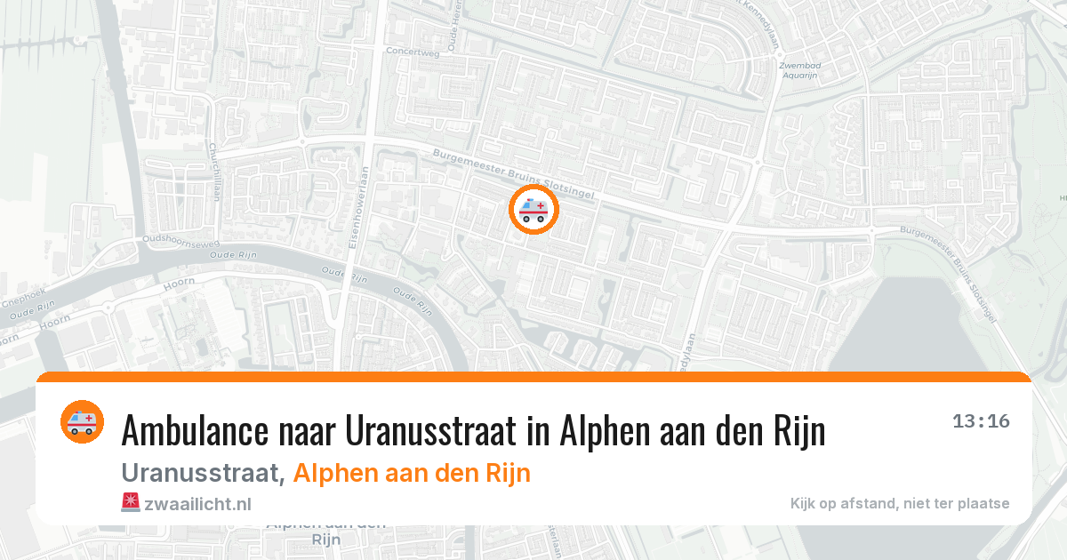 Ambulance naar Uranusstraat in Alphen aan den Rijn — 5 mei 2026