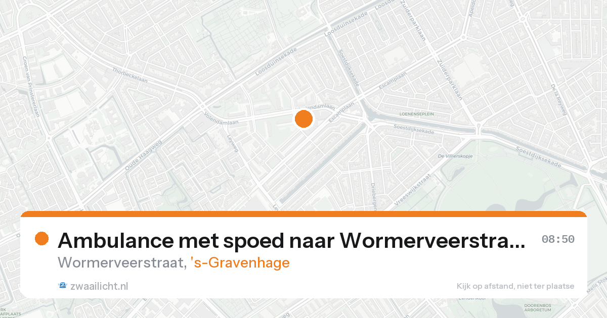 Ambulance met spoed naar Wormerveerstraat in 's-Gravenhage — 21 aug 2026
