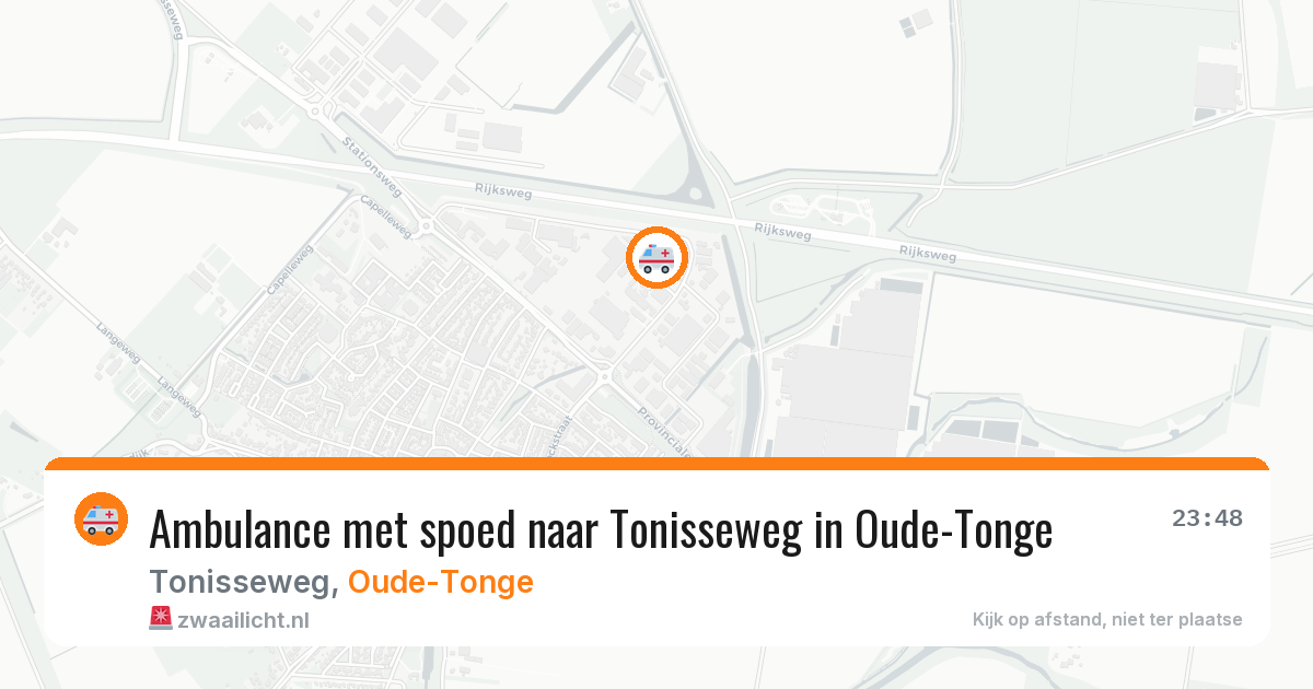 Ambulance met spoed naar Tonisseweg in Oude-Tonge — 31 jul 2026