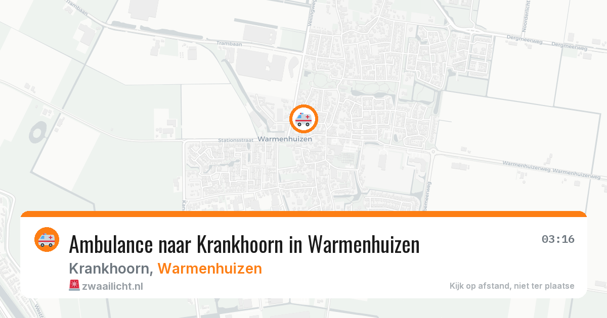 Ambulance naar Krankhoorn in Warmenhuizen — 16 mei 2026