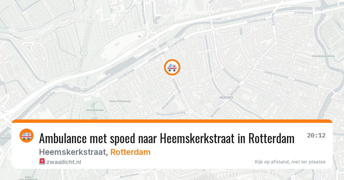 Ambulance met spoed naar Heemskerkstraat in Rotterdam — 28 mrt 2026