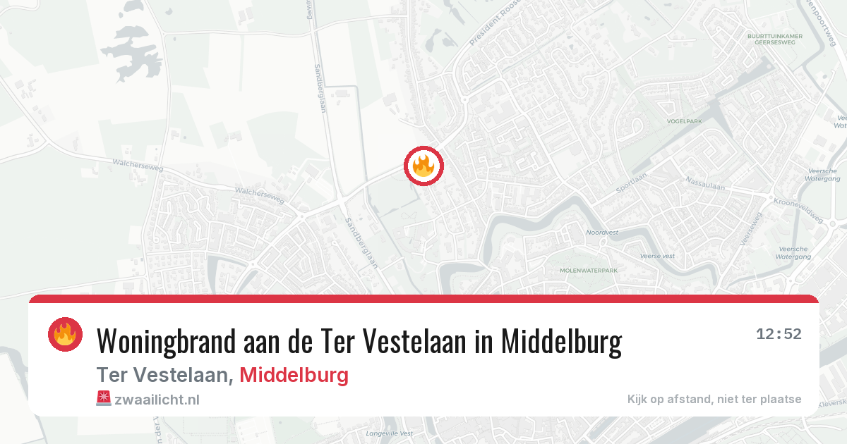 Woningbrand aan de Ter Vestelaan in Middelburg — 10 apr 2026