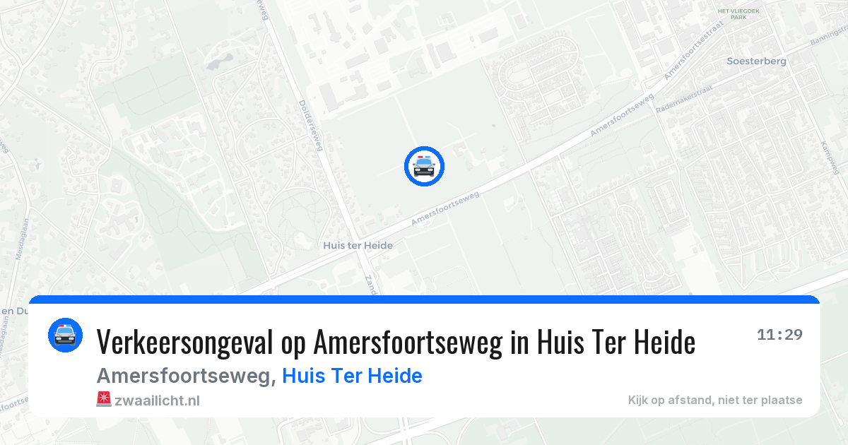 Verkeersongeval op Amersfoortseweg in Huis Ter Heide — 23 mei 2026