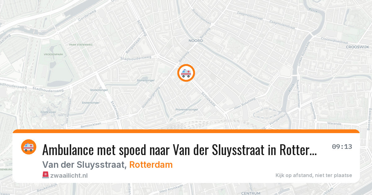 Ambulance met spoed naar Van der Sluysstraat in Rotterdam — 29 mrt 2026