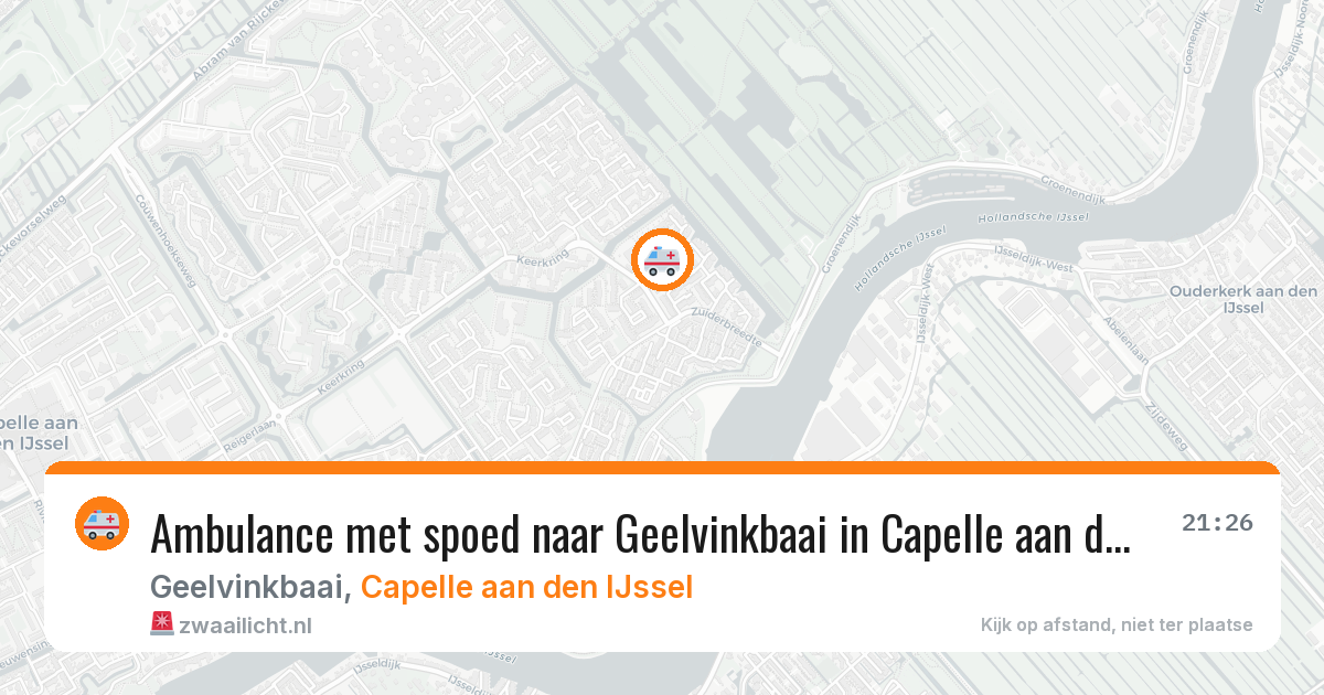 Ambulance met spoed naar Geelvinkbaai in Capelle aan den IJssel — 2 apr 2026