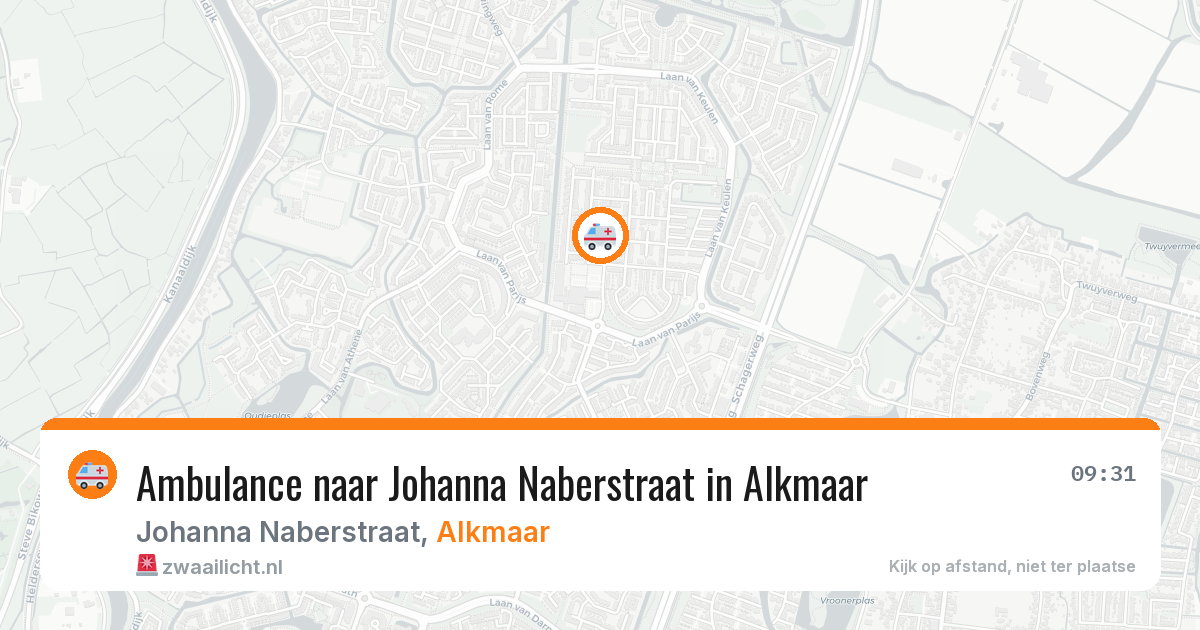 Ambulance naar Johanna Naberstraat in Alkmaar — 25 jul 2026