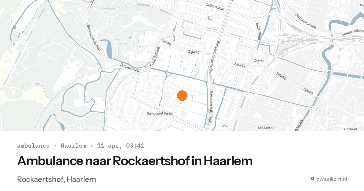Ambulance naar Rockaertshof in Haarlem — 11 apr 2026
