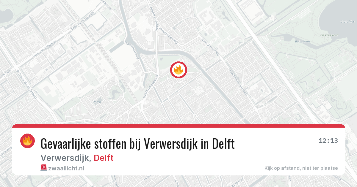 Gevaarlijke stoffen bij Verwersdijk in Delft — 26 jun 2026